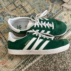 Green Adidas Gazelles